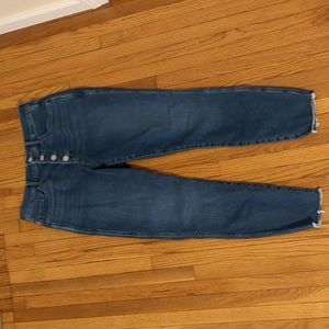 Everlane Authentic Stretch High-Rise Skinny Button Fly Jeans Size 29 Ankle